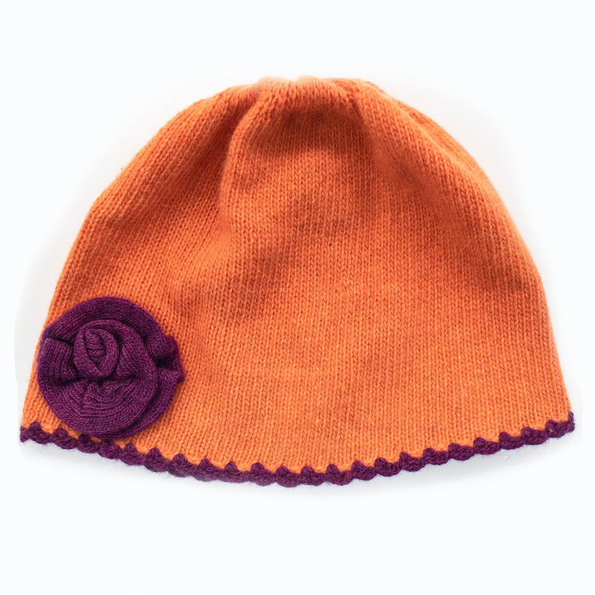 Gorro Infantil con Flor de Contraste