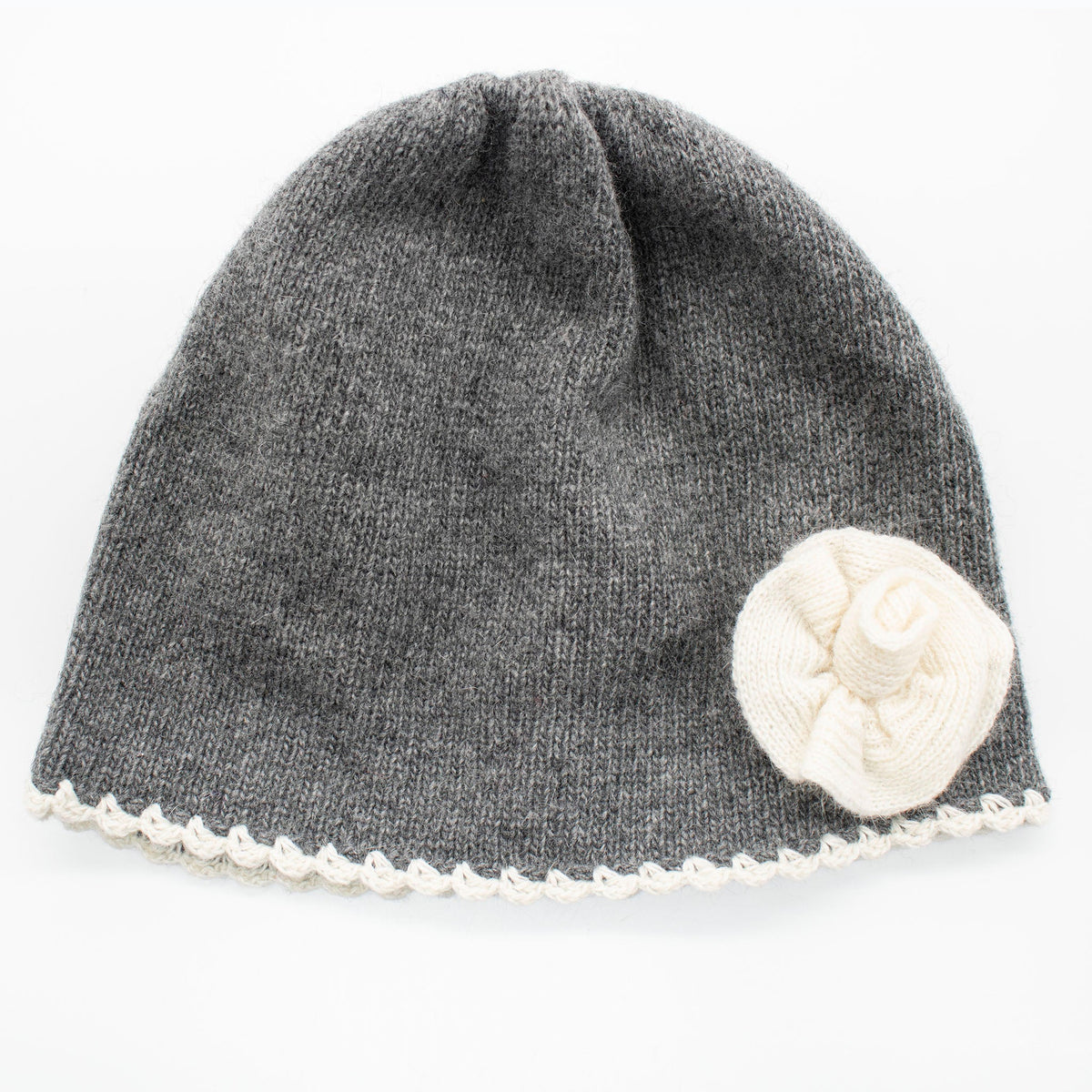 Gorro Infantil con Flor de Contraste